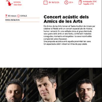 CONCERT ACÚSTIC DELS AMICS DE LES ARTS